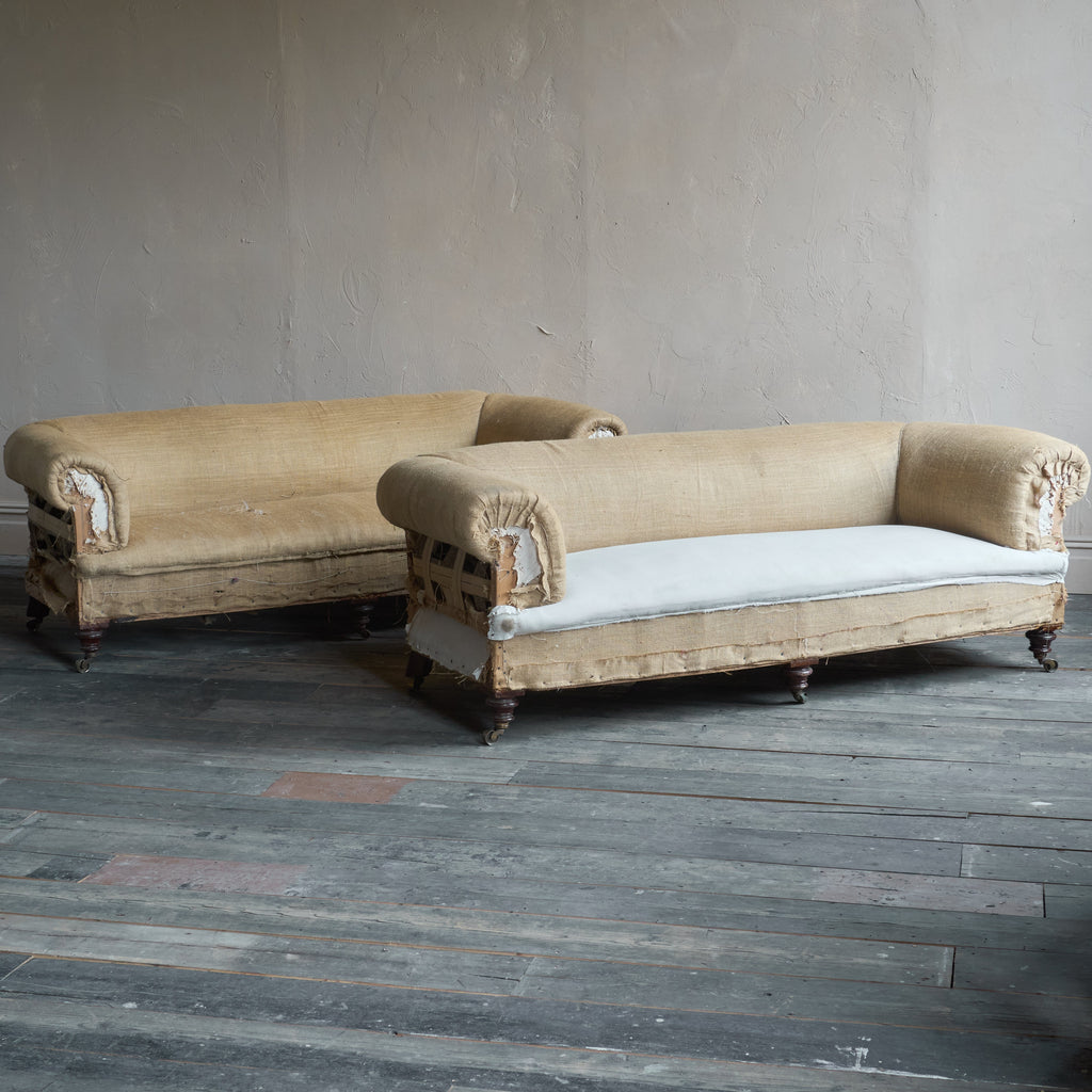 Pair of Antique Country House Chesterfield Sofas-Antique Seating-KONTRAST