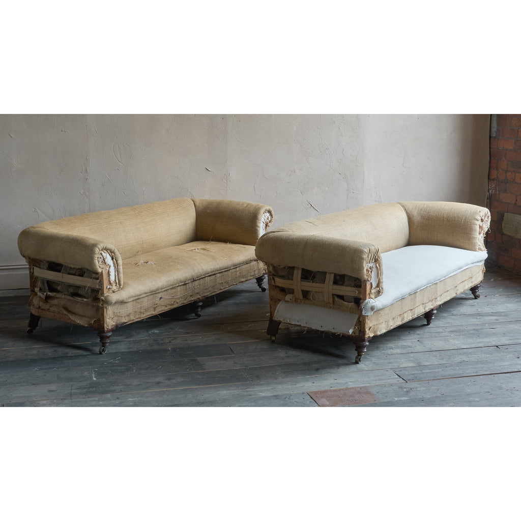 Pair of Antique Country House Chesterfield Sofas-Antique Seating-KONTRAST