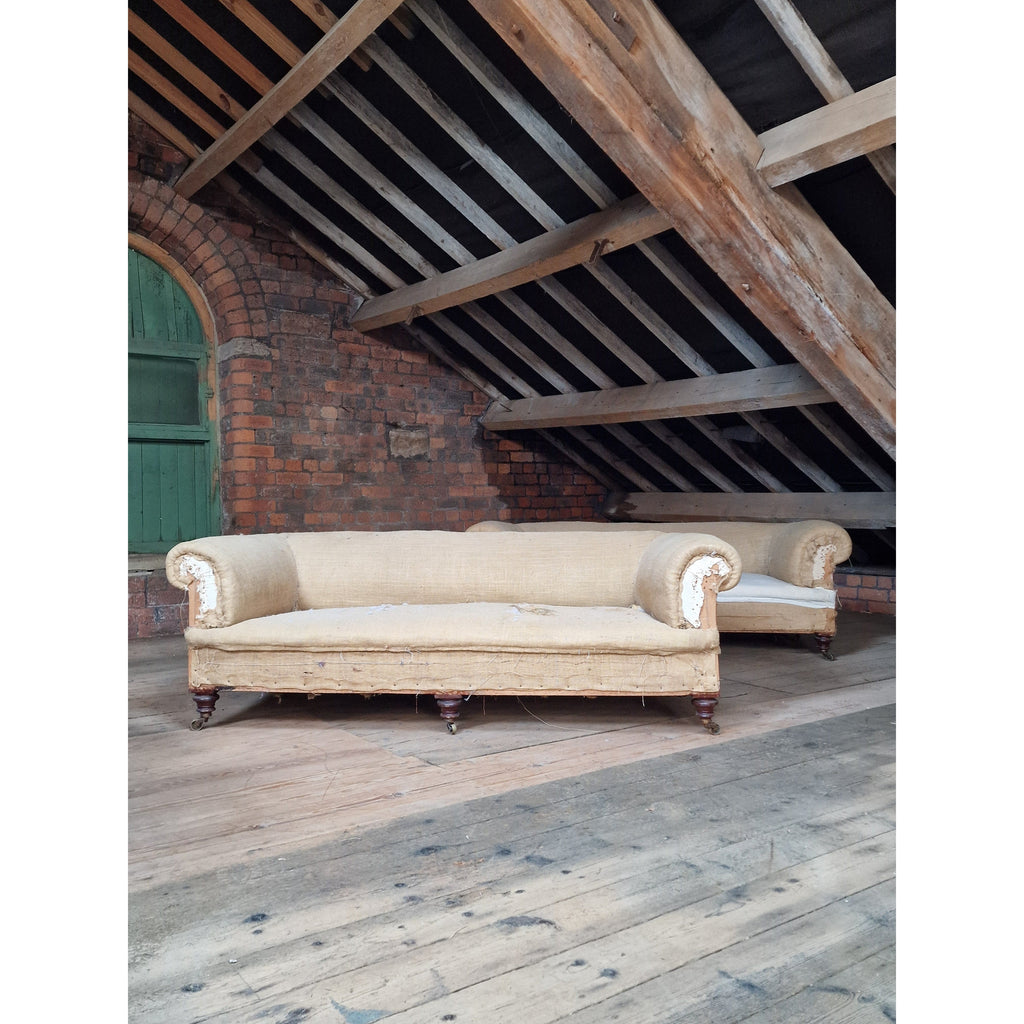 Pair of Antique Country House Chesterfield Sofas-Antique Seating-KONTRAST