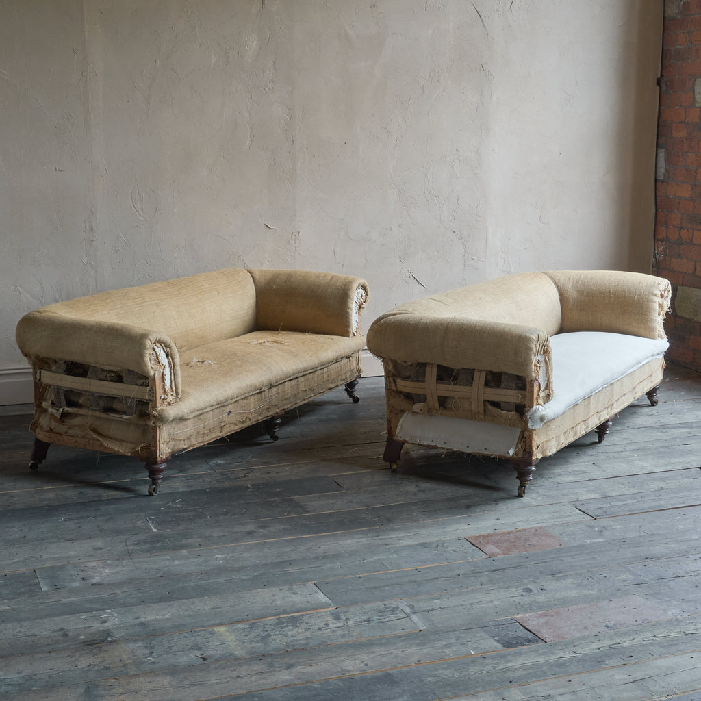 Pair of Antique Country House Chesterfield Sofas-Antique Seating-KONTRAST