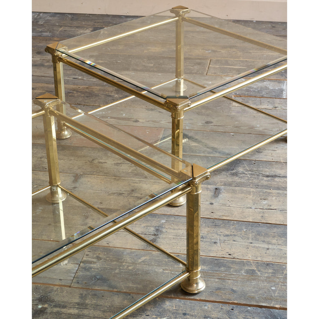 Pair of Glass Coffee Tables-KONTRAST