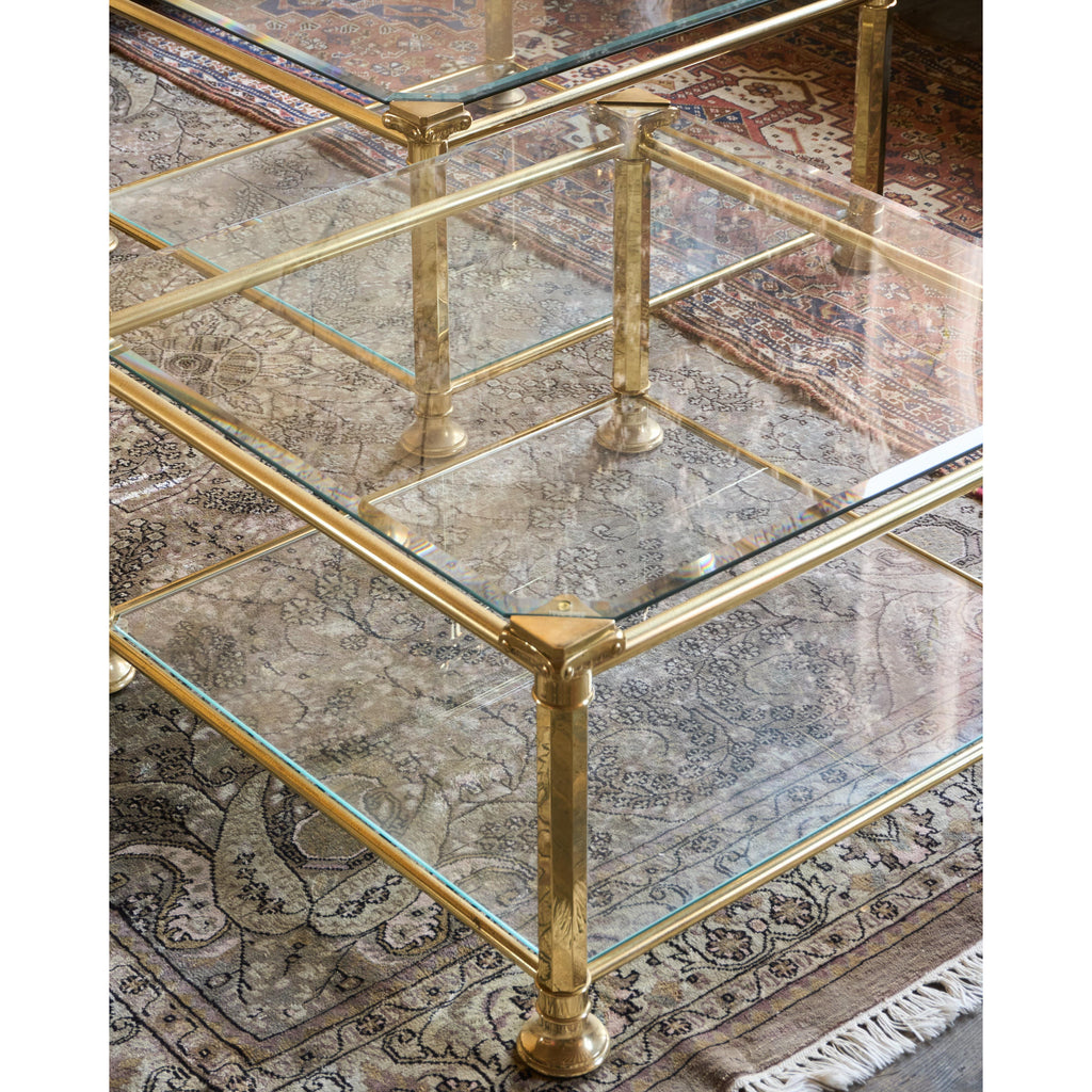 Pair of Glass Coffee Tables-KONTRAST