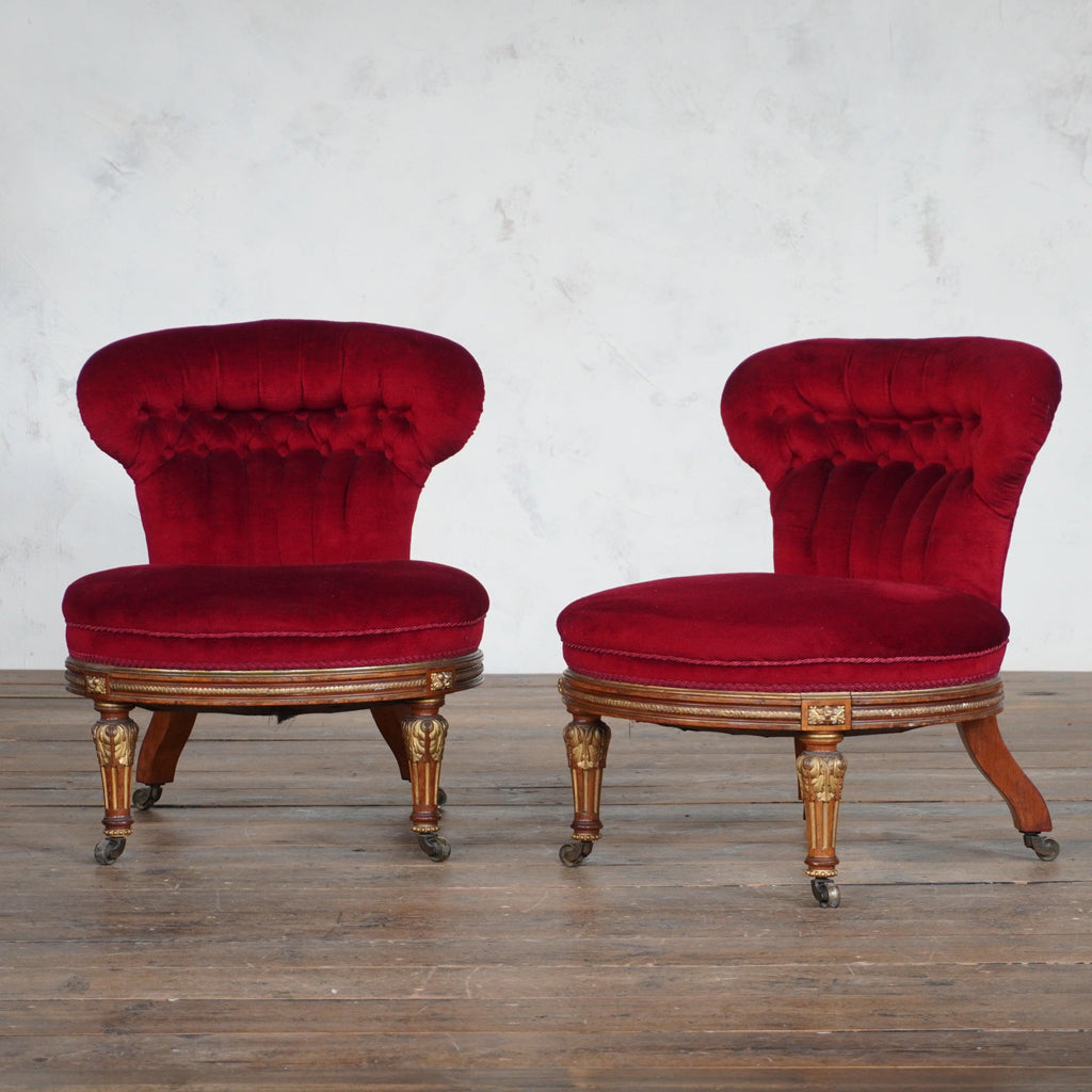 Pair of Holland and Sons Slipper Chairs - Regency Style-KONTRAST