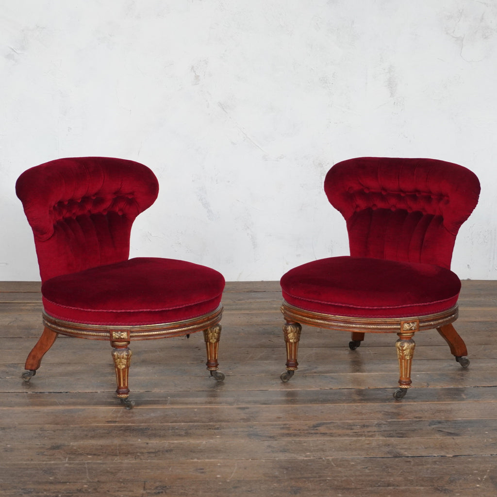 Pair of Holland and Sons Slipper Chairs - Regency Style-KONTRAST