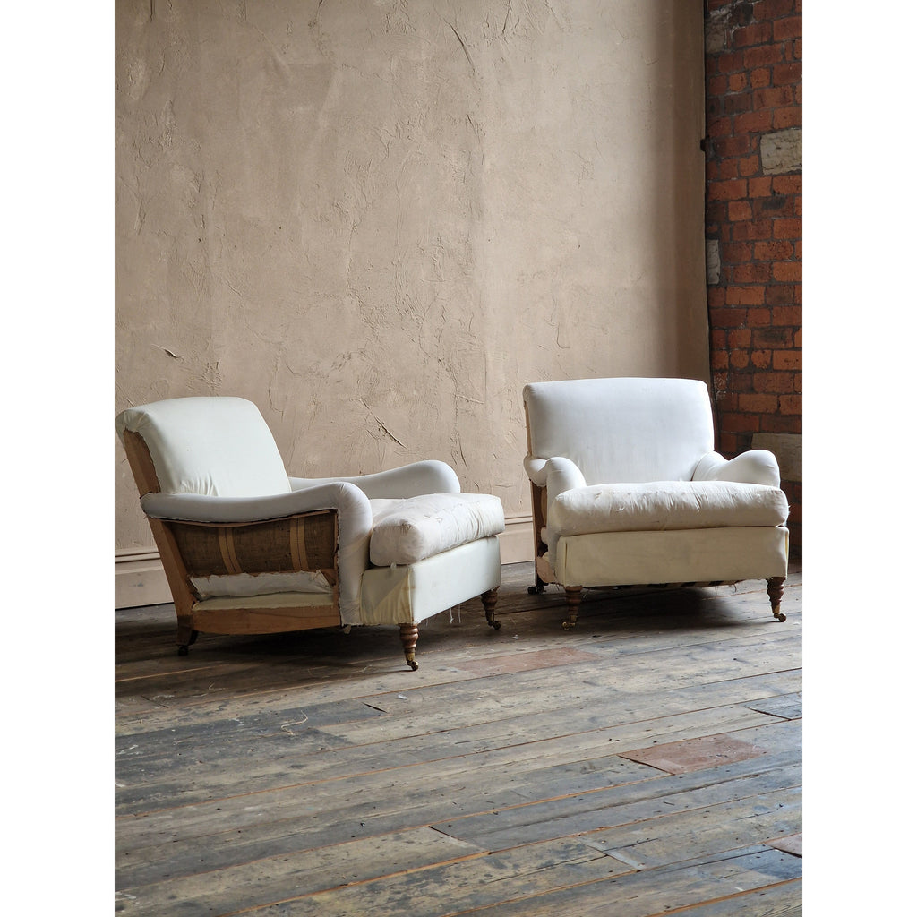 Pair of Howard Bridgewater Style Country House Armchairs #2-Vintage Seating-KONTRAST