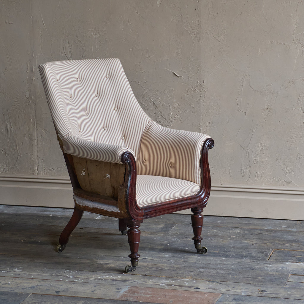 Regency Library Chair - Lyre Front-Antique Seating-KONTRAST