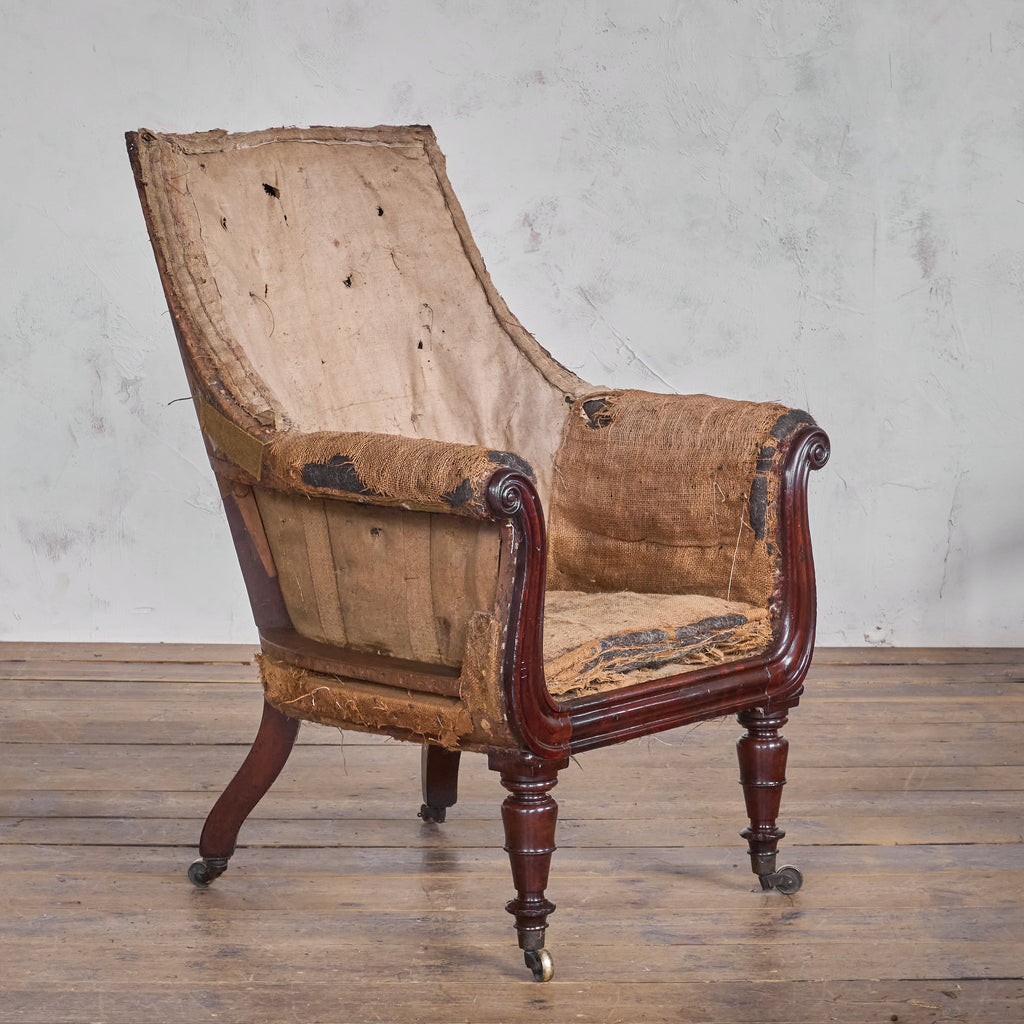 Regency Library Chair - Lyre Front-Antique Seating-KONTRAST