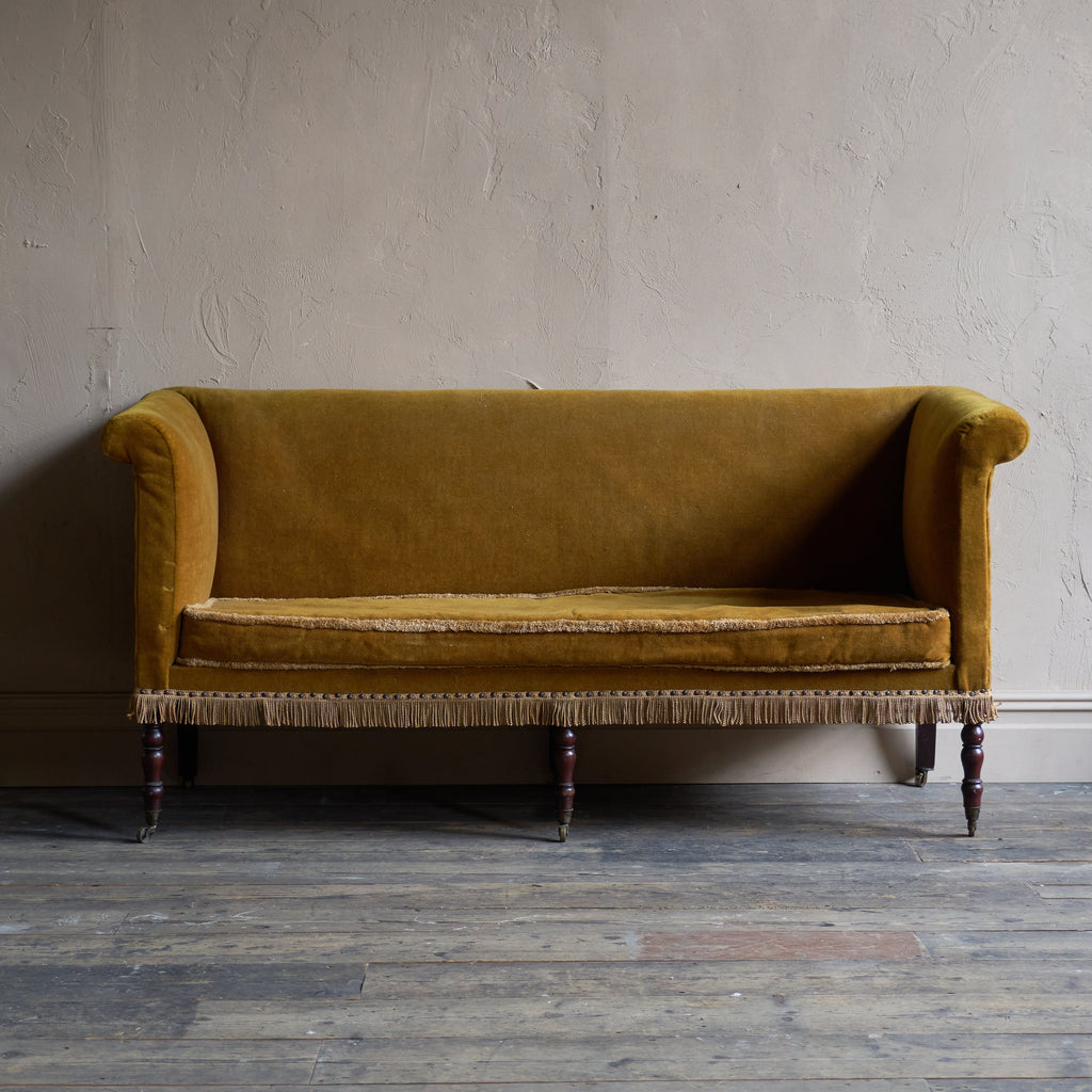 Regency Sofa - gold draylon velvet-Antique Seating-KONTRAST