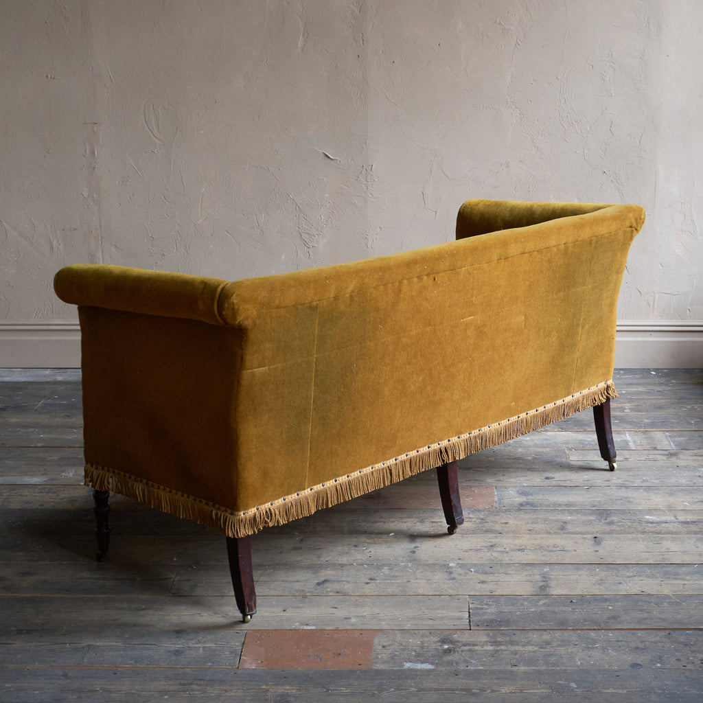 Regency Sofa - gold draylon velvet-Antique Seating-KONTRAST