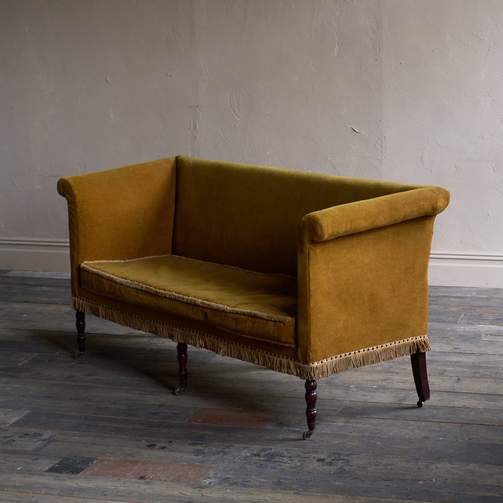 Regency Sofa - gold draylon velvet-Antique Seating-KONTRAST