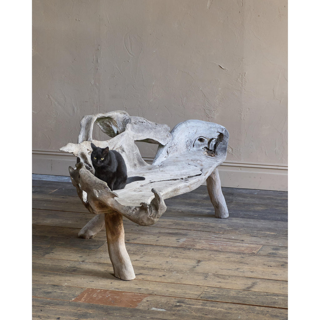 Teak Root Bench-Vintage Seating-KONTRAST