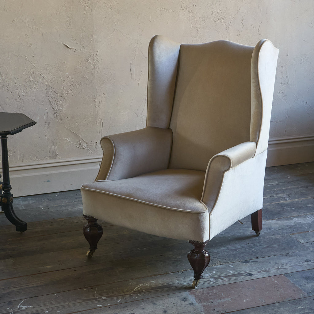 Vintage Wingback by CVS - oyster velvet.-Vintage Seating-KONTRAST