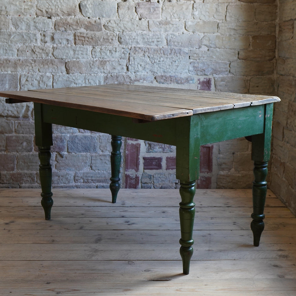 Antique Green Table-Antique Tables-KONTRAST