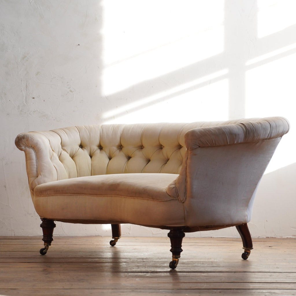 Antique Kidney Sofa - button back-KONTRAST
