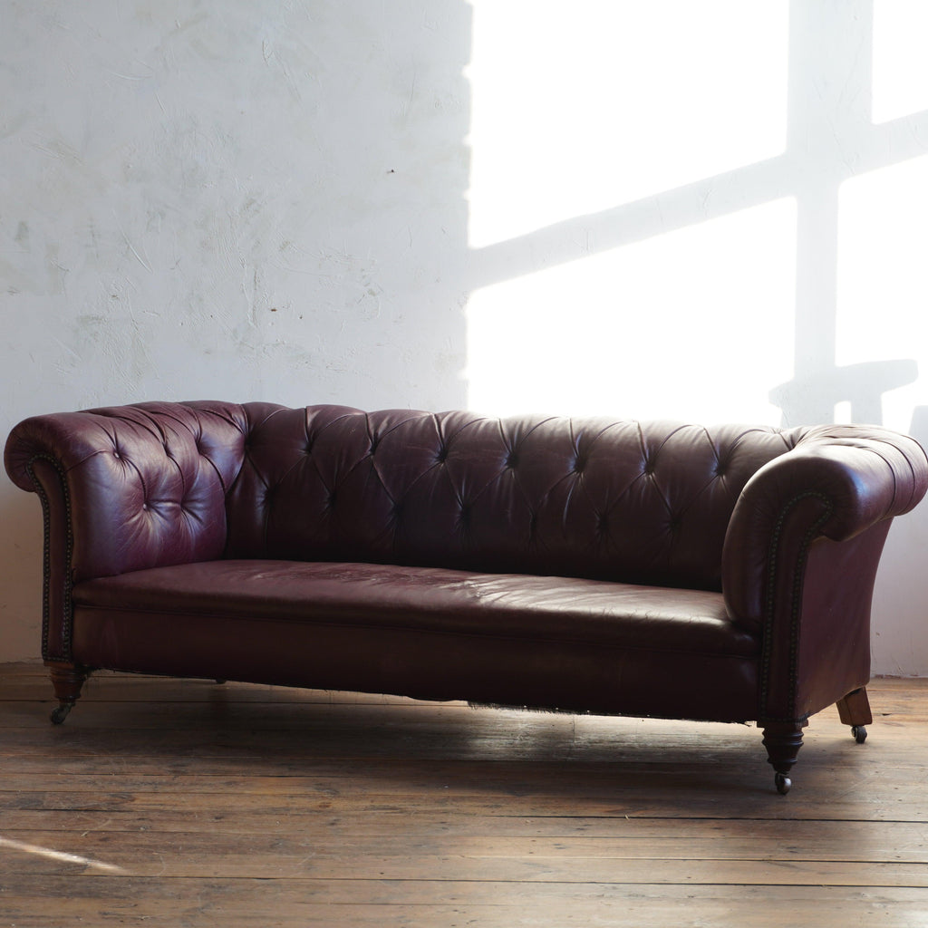 Antique Leather Chesterfield - burgundy-KONTRAST