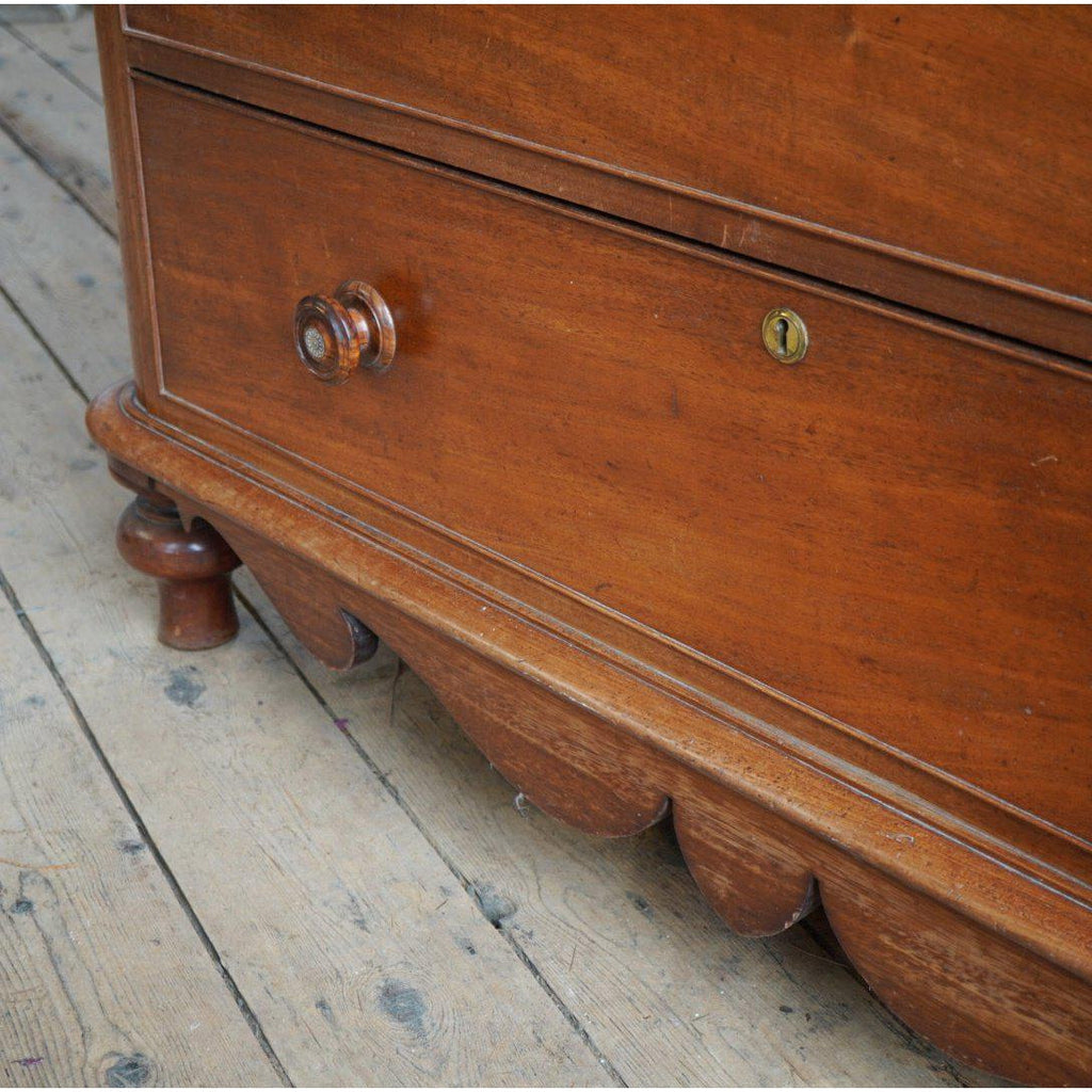 Antique Mahogany Chest of Drawers - with lid-Antique Storage-KONTRAST