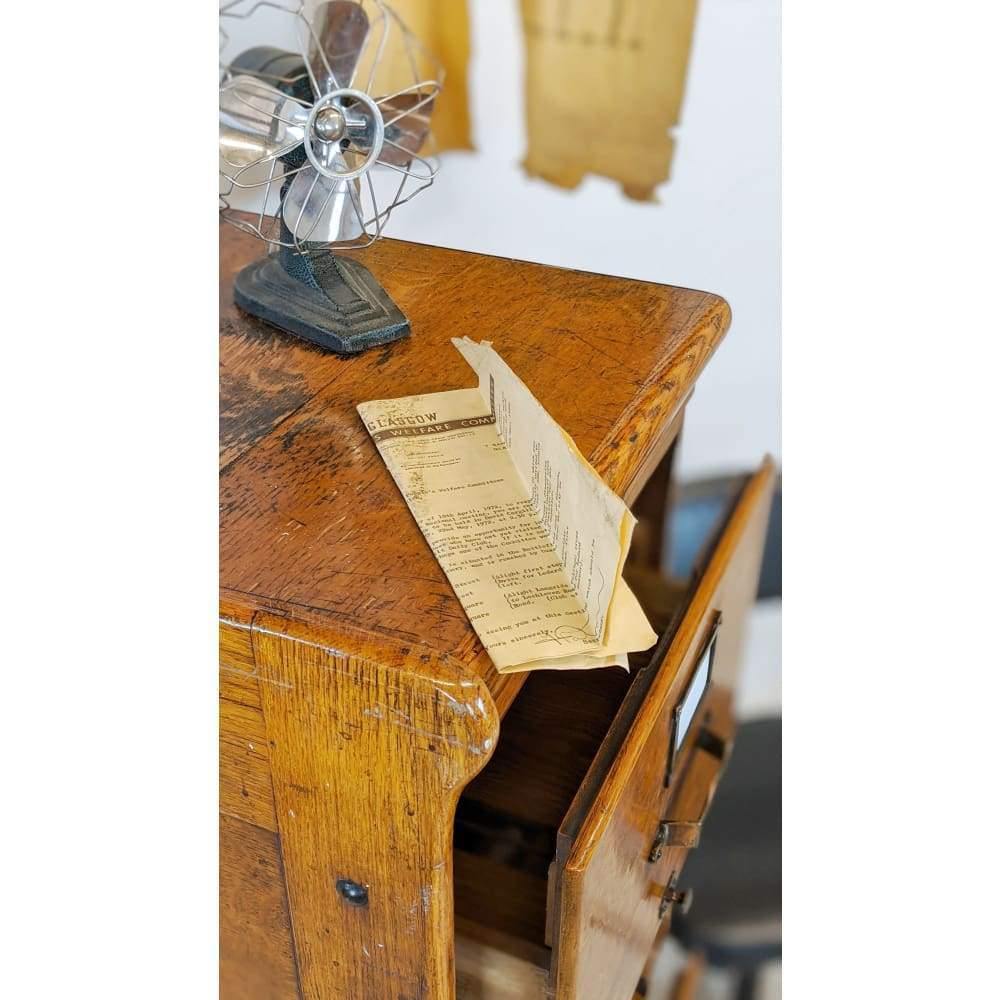 Antique Oak Filing Cabinet drawers - #2-Antique Storage-KONTRAST