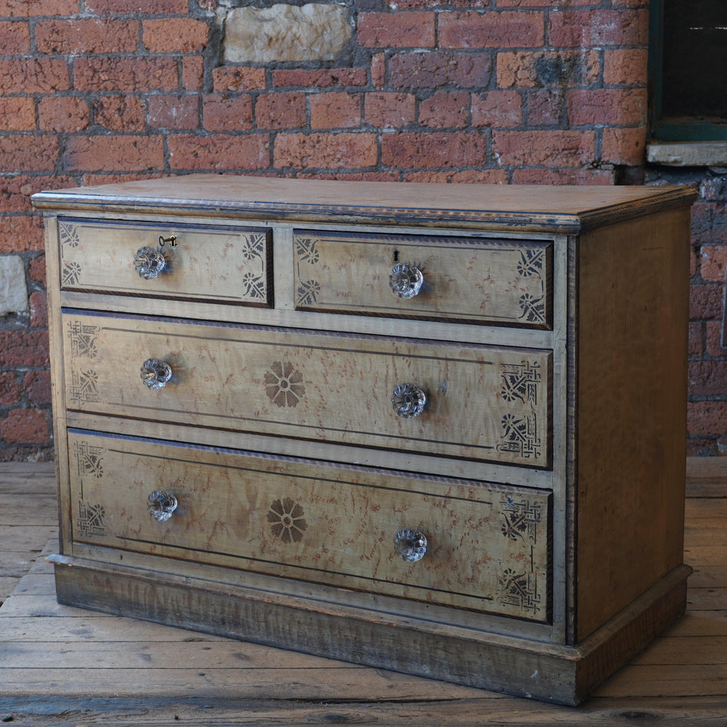 Antique Painted Chest of Drawers-KONTRAST