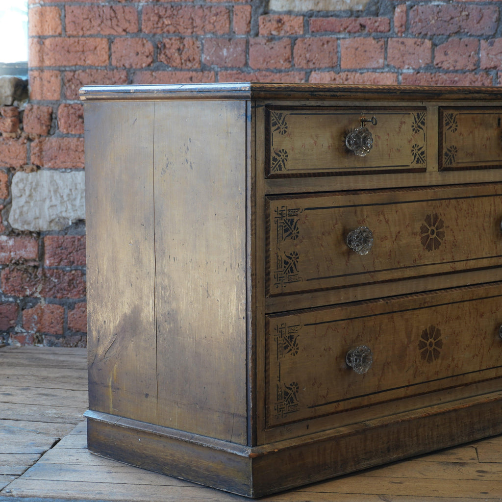 Antique Painted Chest of Drawers-KONTRAST