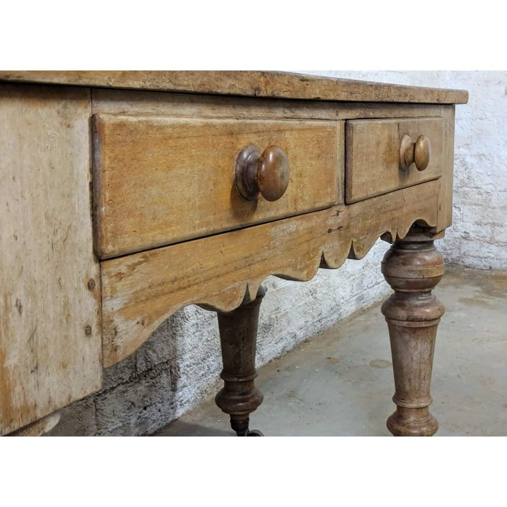 Antique Pine Scullery Kitchen Table-Antique Tables-KONTRAST