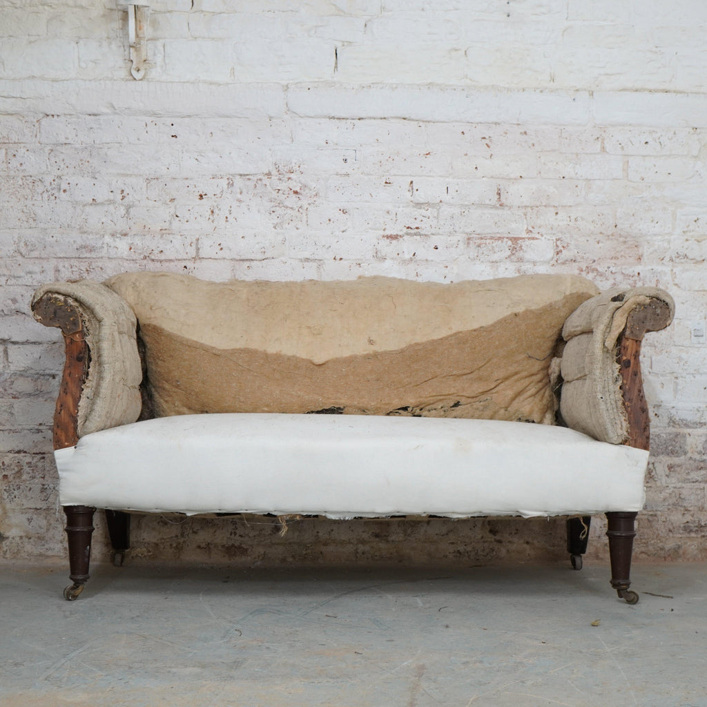 Antique Scroll Arm Sofa-Antique Seating-KONTRAST