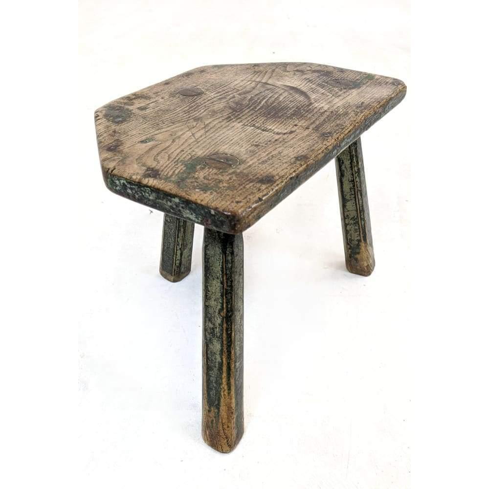 Antique Solid Elm and Beech Milking Stool-Antique Decor / Accessories-KONTRAST