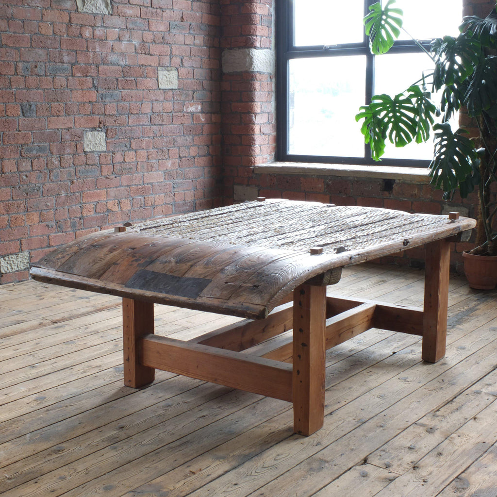 Antique Threshing Board Table-Antique Tables-KONTRAST