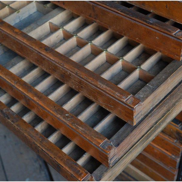 Antique Typesetting Drawer Desk - printers storage drawers – KONTRAST