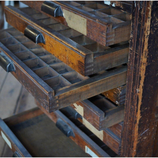Antique Typesetting, Slim Drawer Unit - printers storage drawers – KONTRAST