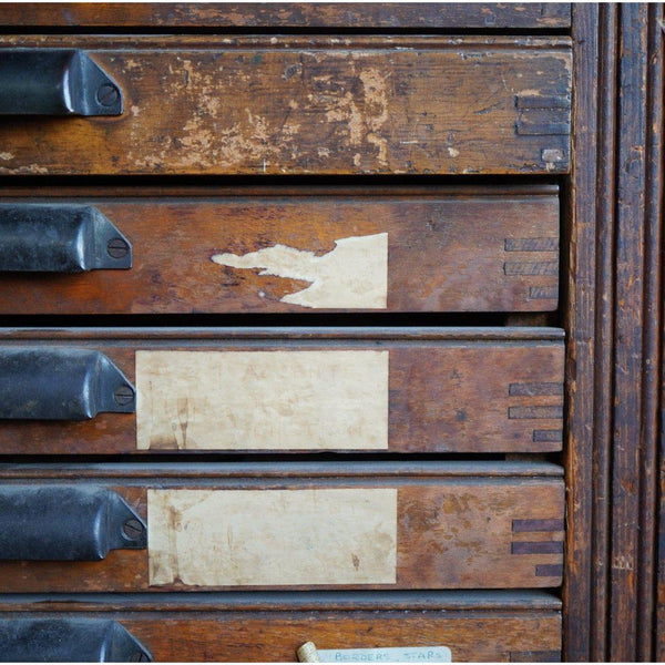 Antique Typesetting, Slim Drawer Unit - printers storage drawers – KONTRAST