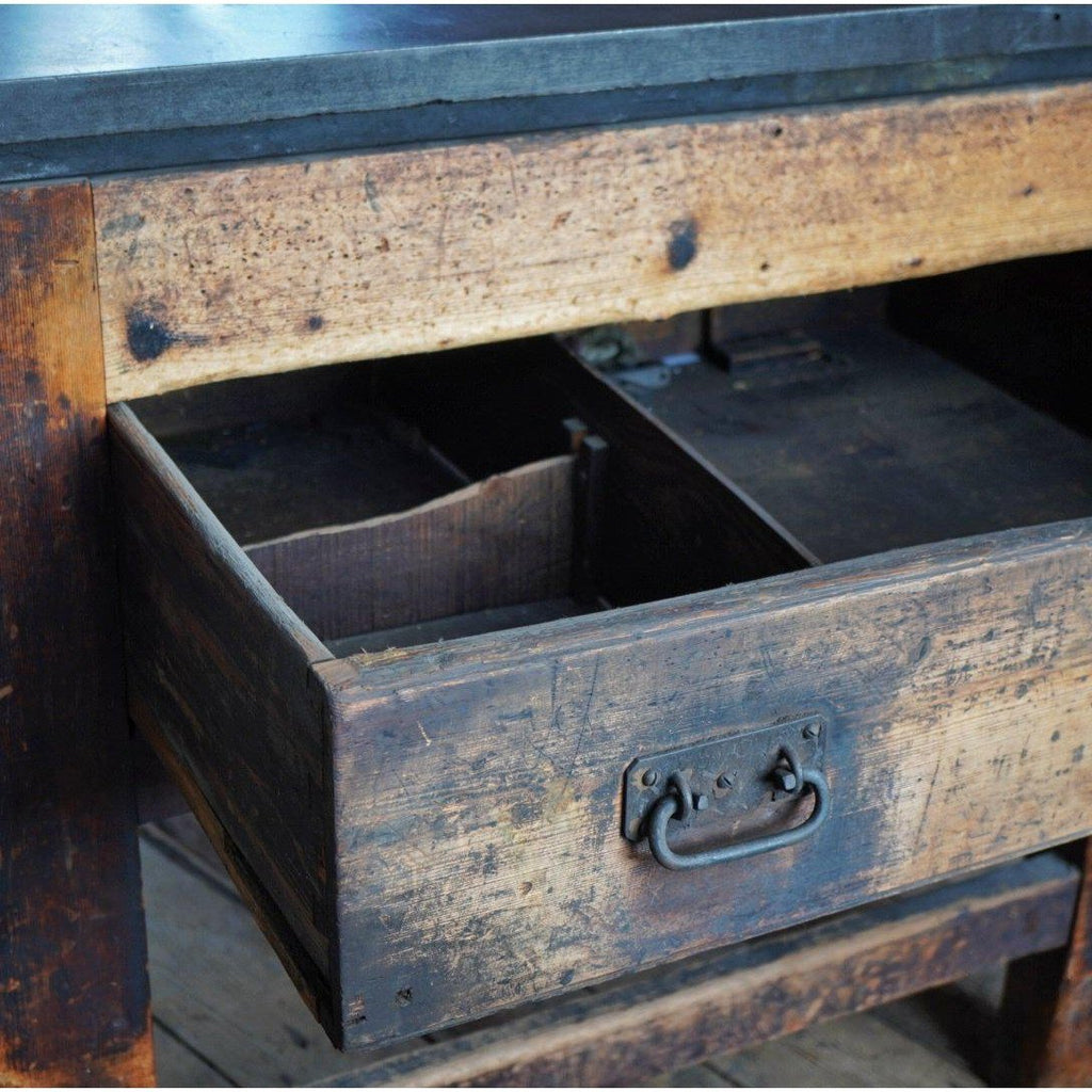 Antique Typesetting Table- printers storage - kitchen island-Antique Storage-KONTRAST