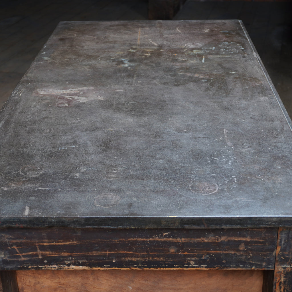 Antique Typesetting Table- printers storage - kitchen island – KONTRAST