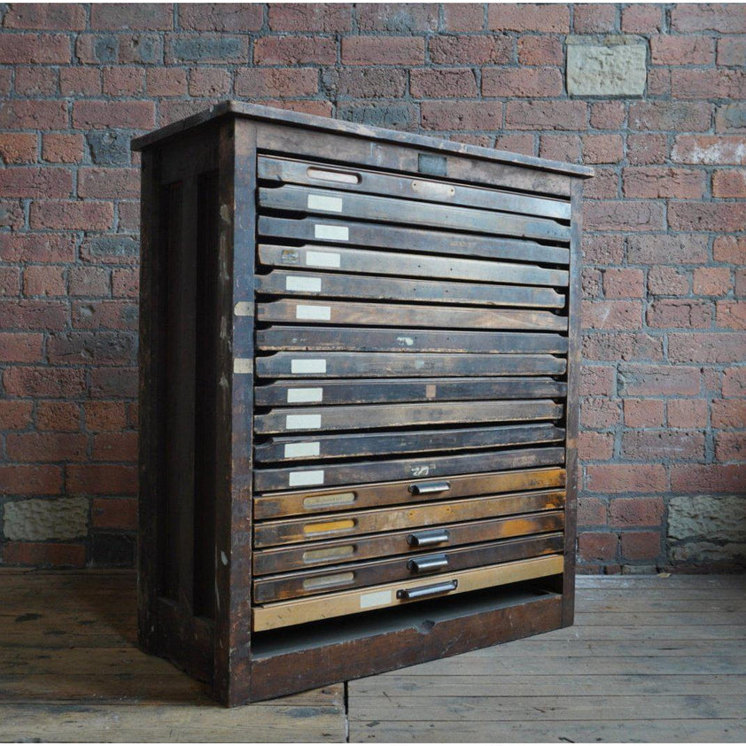 Antique Typsetting Drawer Unit - printers storage drawers – KONTRAST