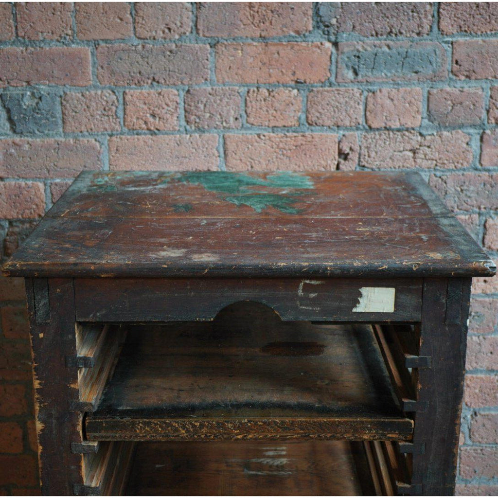 Antique Typsetting Storage Unit - printers storage-Antique Storage-KONTRAST