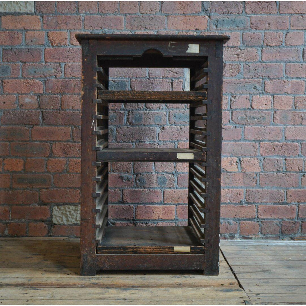 Antique Typsetting Storage Unit - printers storage-Antique Storage-KONTRAST