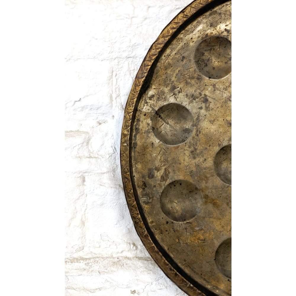 Antique french brass snail/egg poacher wall hanging.-Antique Decor / Accessories-KONTRAST
