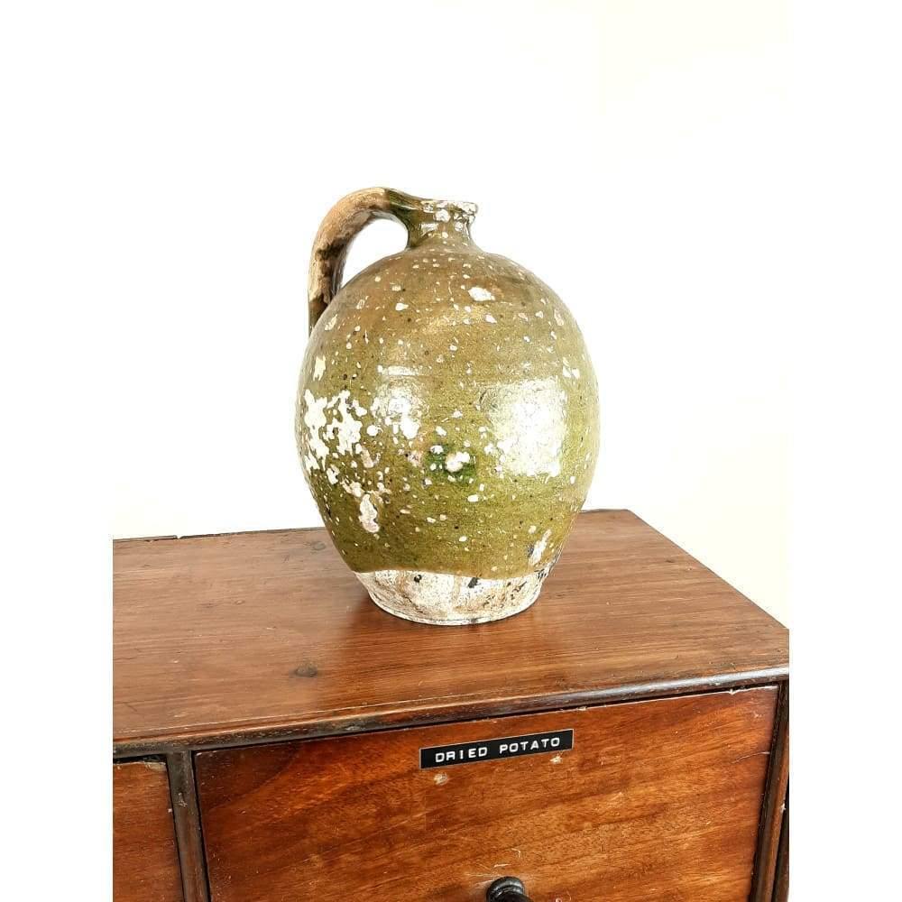 Antique french earthenware confit oil jar-Antique Decor / Accessories-KONTRAST