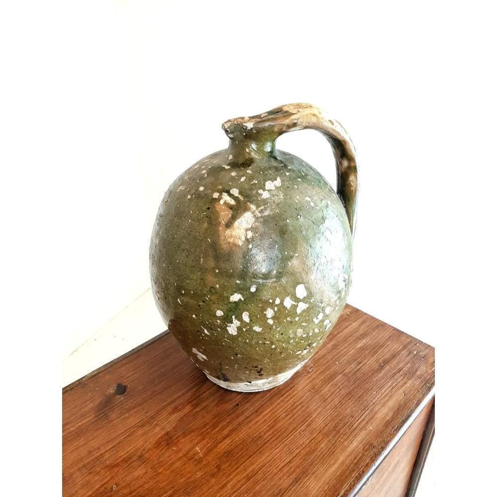 Antique french earthenware confit oil jar-Antique Decor / Accessories-KONTRAST