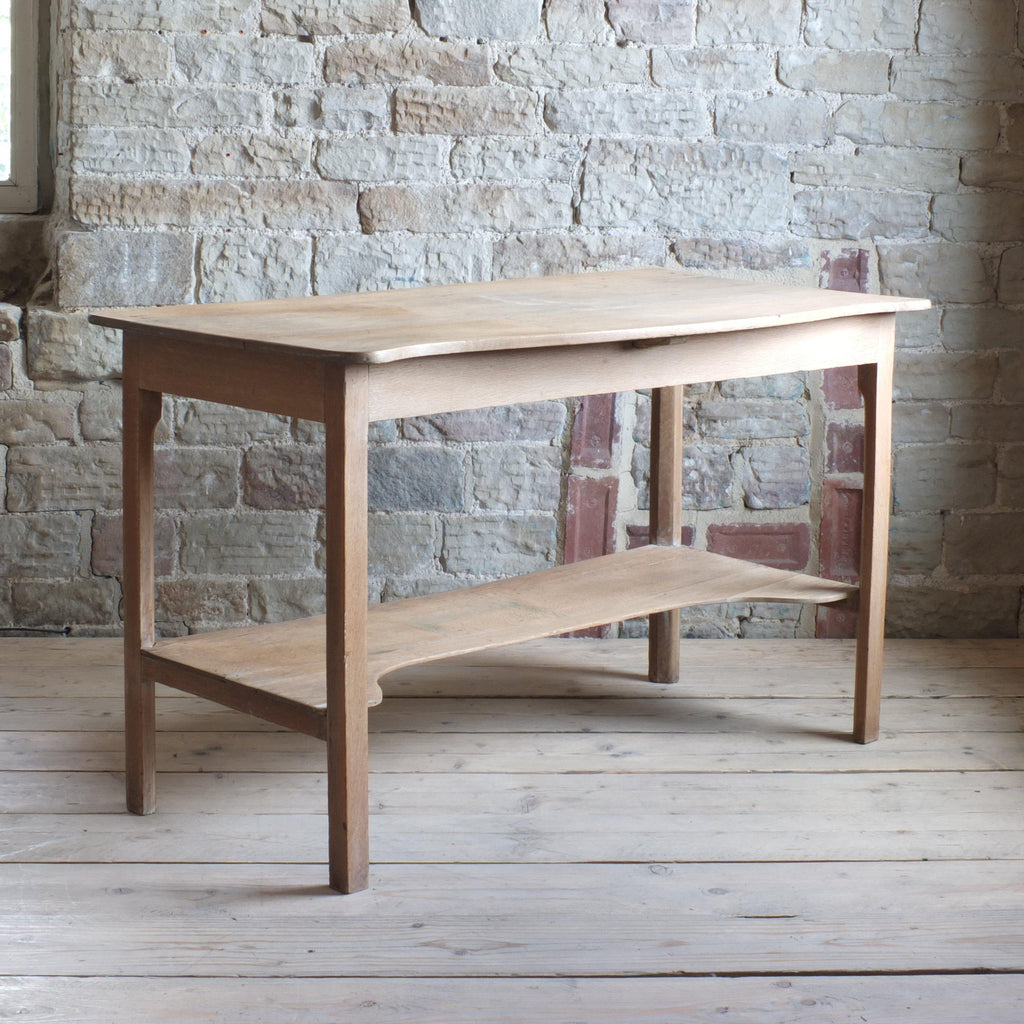 Antique oak farmhouse kitchen prep table-Antique Tables-KONTRAST