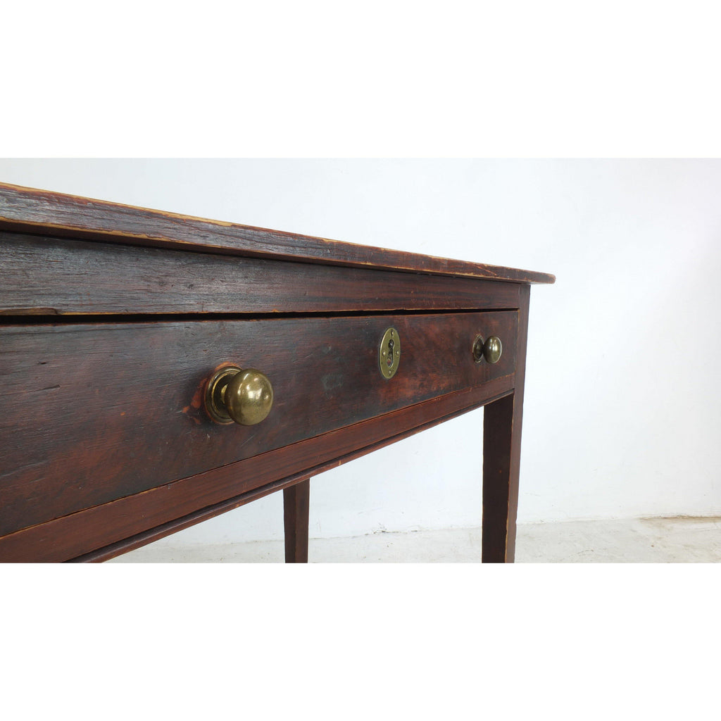 Antique painted pine Sid table / desk-Antique Tables-KONTRAST