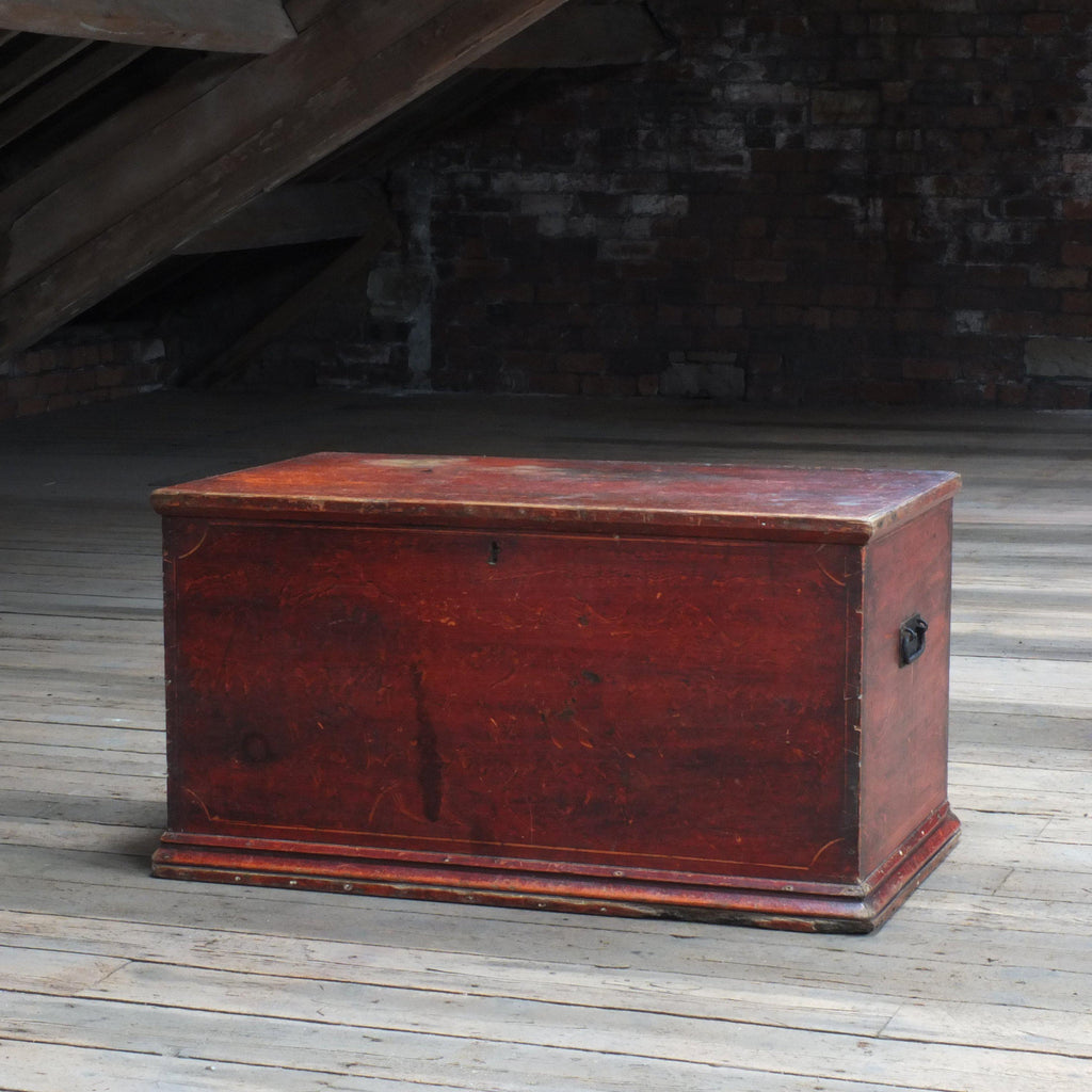 Antique pine blanket box-Antique Storage-KONTRAST