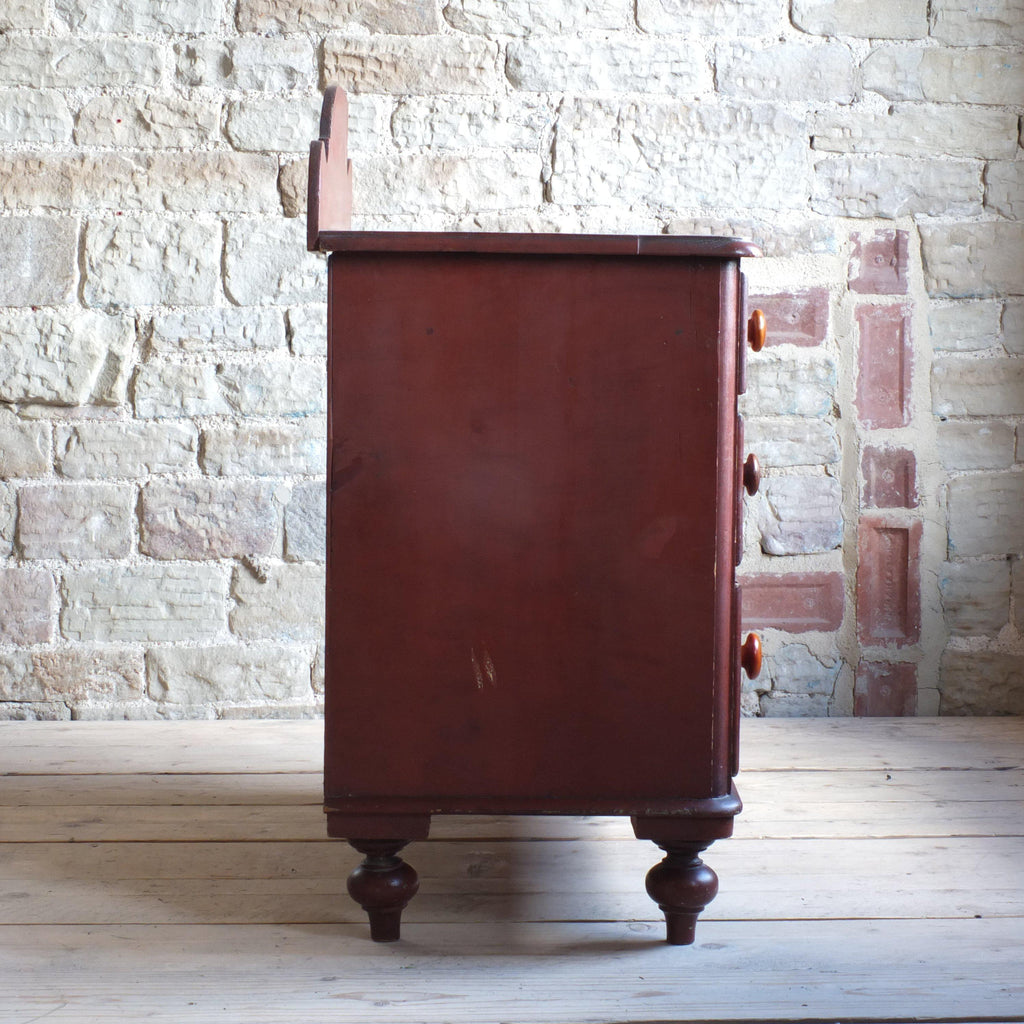 Antique pine drawers in original faux mahogany paint-Antique Storage-KONTRAST