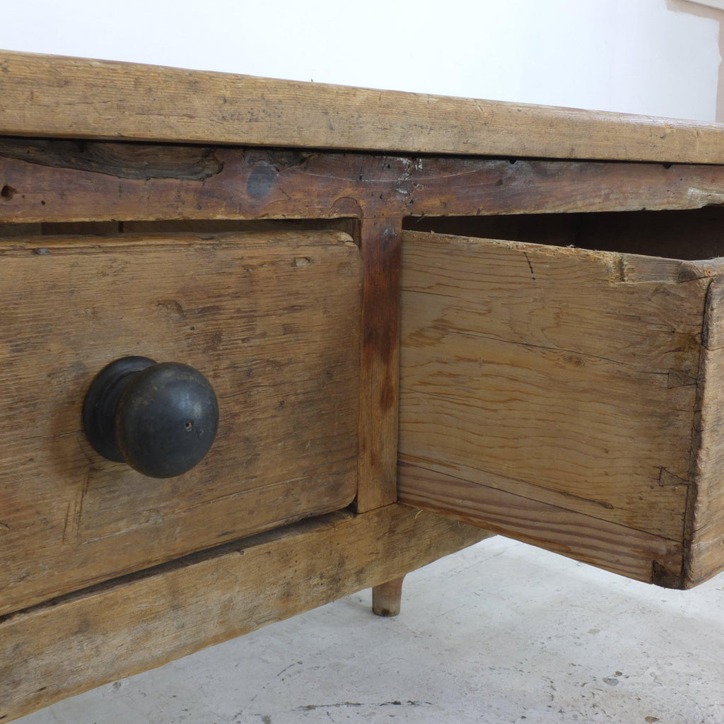 Antique pine farmhouse kitchen prep table-Antique Tables-KONTRAST