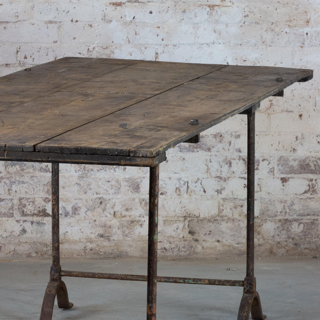 Antique pine ministry of defefence trestle table-Antique Tables-KONTRAST