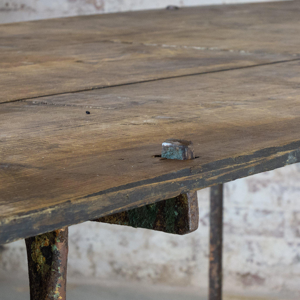 Antique pine ministry of defefence trestle table-Antique Tables-KONTRAST