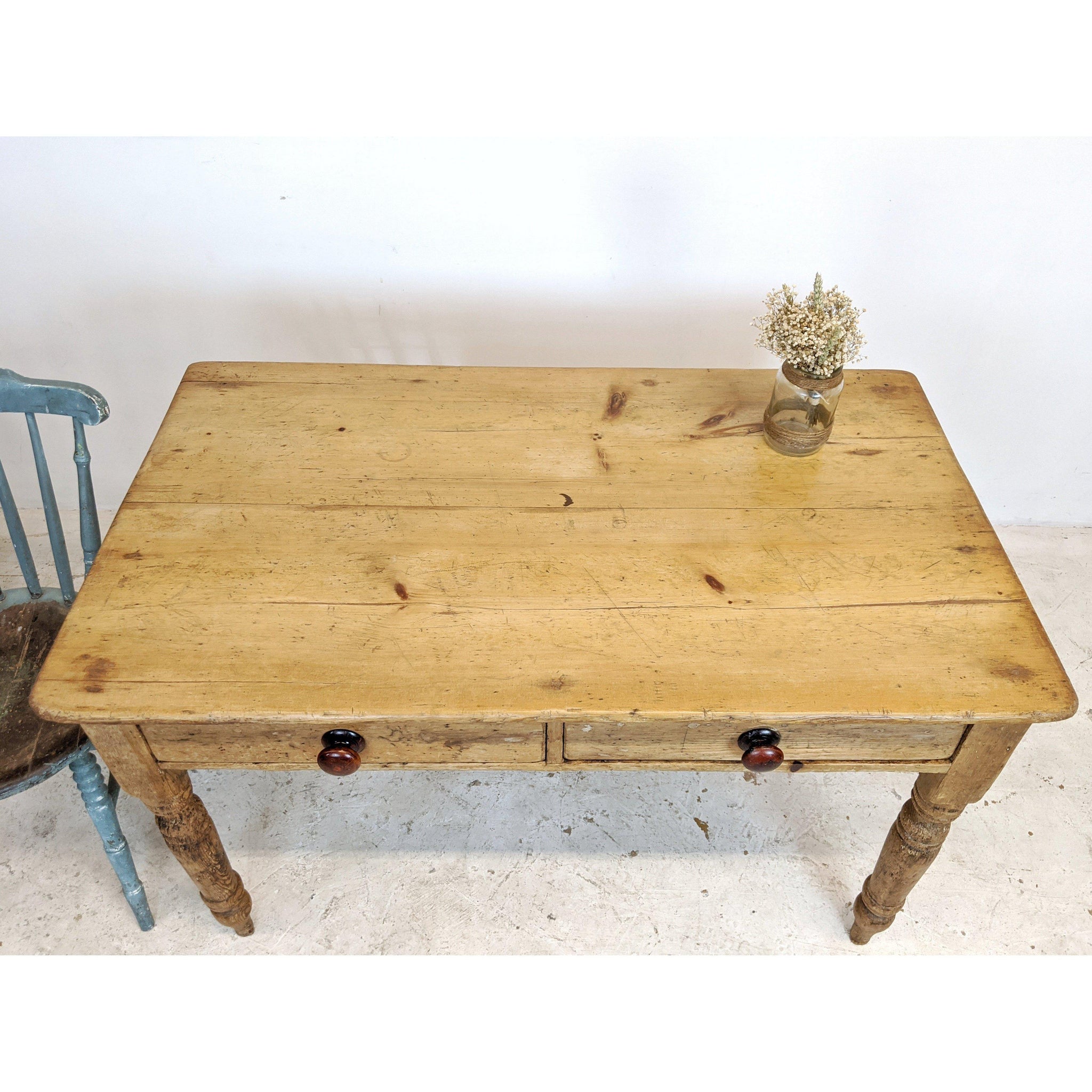 Antique-pine-table-desk-