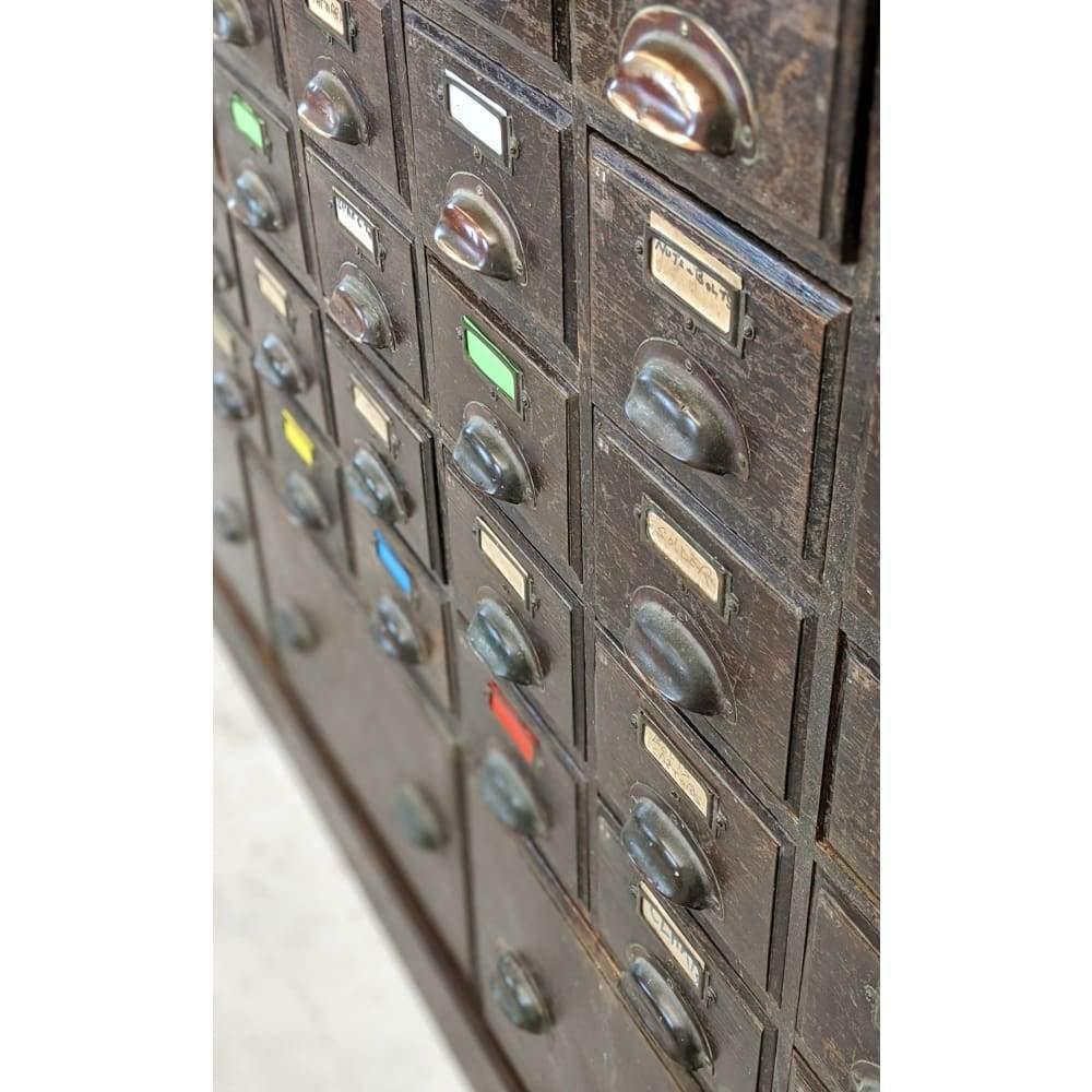 Apothecary Cabinet, haberdashery drawers bank of drawers cabinet-Antique Storage-KONTRAST