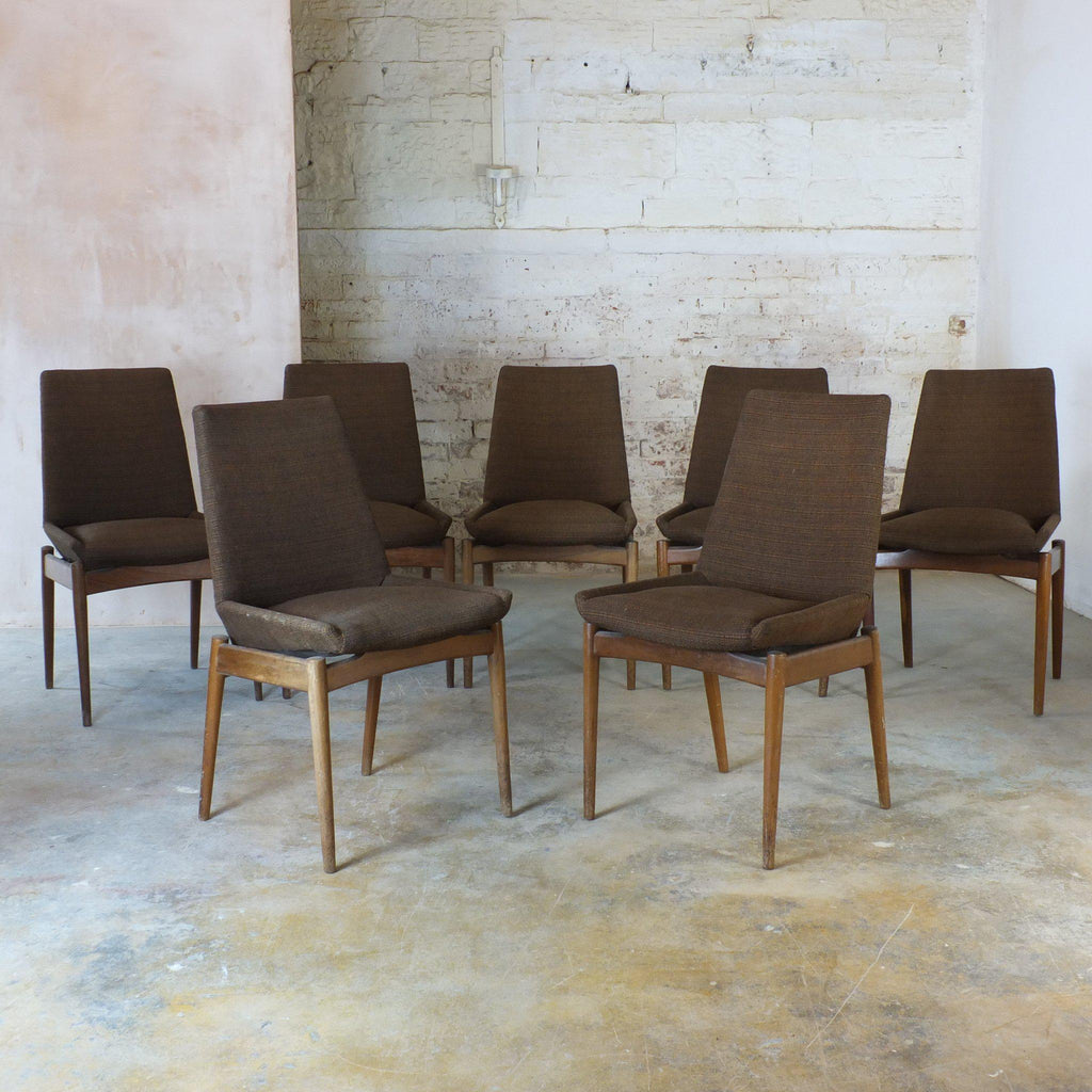 Archie Shine Mid Century Dining Chairs x 8-Mid Century Seating-KONTRAST