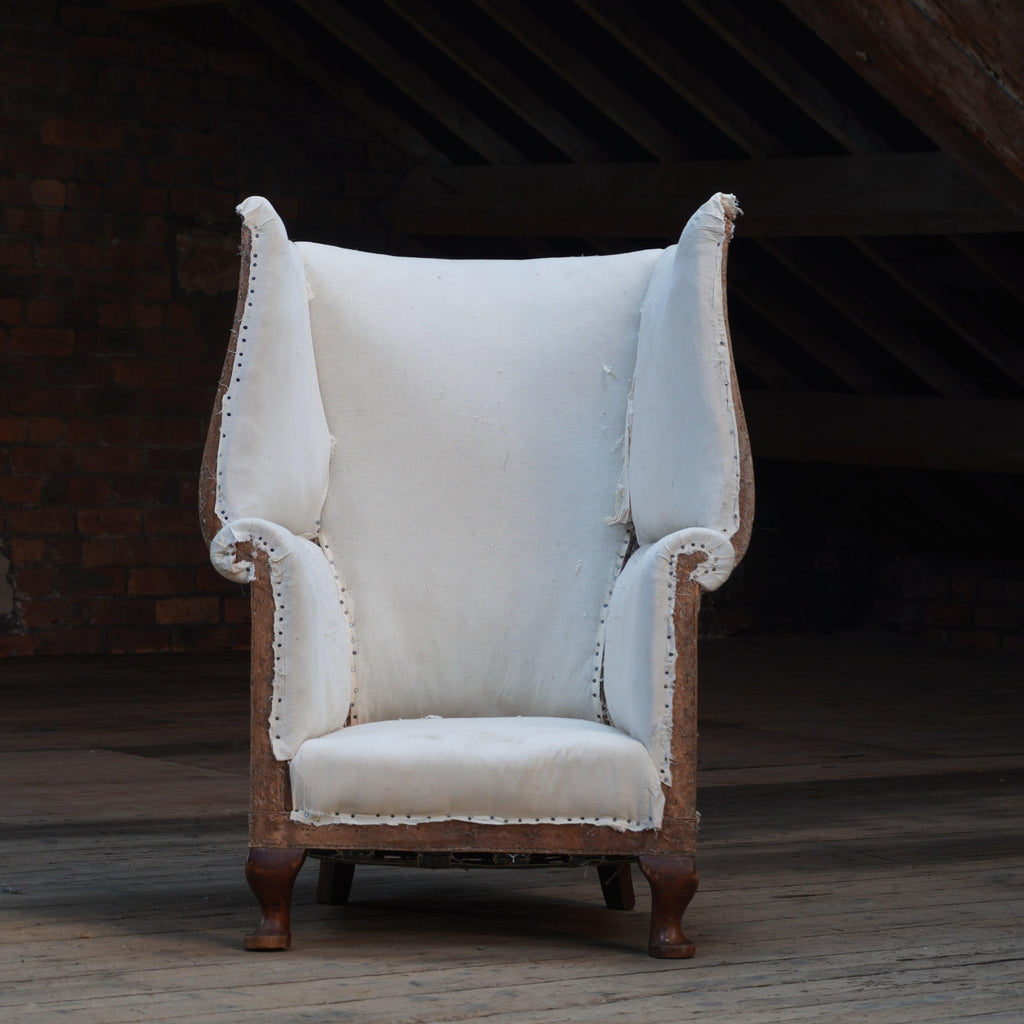 Barrel Back Wing Armchair-Antique Seating-KONTRAST