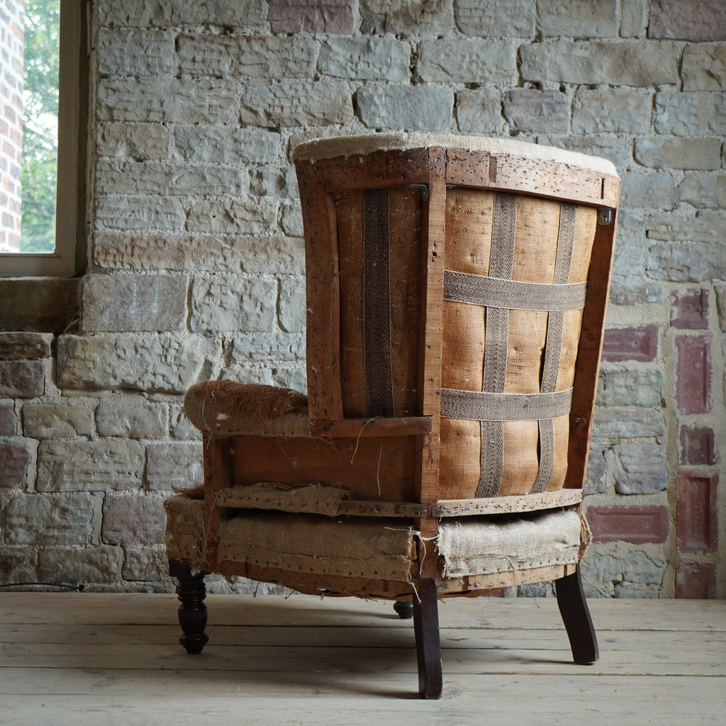 Barrel Back Wing Armchair-Antique Seating-KONTRAST